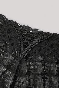 Hourtrue Lace Sexy Daily Underwear Lingerie - Black - View 5