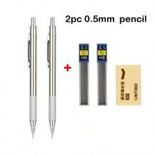 Mechanical Pencil Set 0.3 0.5 0.7 0.9 1.3 2.0mm Full Metal Art Drawing Painting Automatic Pencil Adjustable Pencils, Halloween, Christmas Eve, And New Year Gifts For Office School Supply - S - View 4