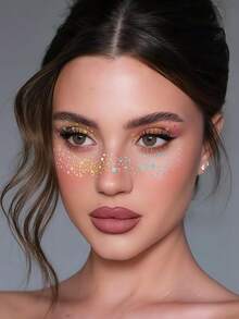12 Tờ Hình Xăm Tàn Nám Ba Chiều, Hình Xăm Nhũ Phấn Mắt, Hình Xăm Nhũ Mắt Tạm Thời, Hình Xăm Tàn Nám Cho Nữ, Miếng Dán Trang Điểm, Phụ Kiện Trang Trí Bãi Biển, Âm Nhạc, Lễ Hội Coachella, Tiệc Thắp Sáng - Nhiều màu - Xem 7
