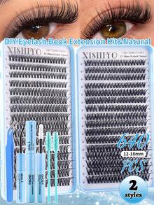 Bộ nối mi giả dạng chùm 640/544 và keo dán, bộ nối mi giả từng sợi dày dặn. - Nhiều màu - Xem 11
