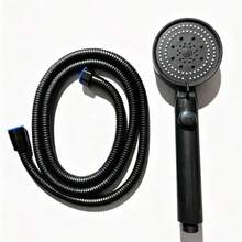 1个高压手持花洒头，1根1.5米加厚防爆软管，5种可调节水流模式花洒头，浴室花洒头，花洒头，浴室五金，浴室配件，享受奢华沐浴体验 - 5檔蓮蓬頭+1.5M軟管 - 查看 8