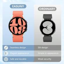 Tương thích với dây đeo Galaxy Watch 7 6 5 4 FE 40mm 44mm, dây đeo silicon liền mạch cho Galaxy Watch 5 Pro 45mm/Galaxy Watch 6 4 Classic 47mm 43mm 46mm 42mm, Unisex - Galaxy 3/4/5/6-20mm - Xem 5
