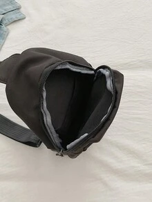 Túi đeo ngực/túi đựng điện thoại mini bằng nylon dành cho thể thao. - màu đen - Xem 5