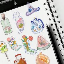 50pcs Transparent Object Sticker Pack, Decorative For Phone Case, Scrapbook, Planner, Luggage, Skateboard, Guitar, Envelope, Greeting Card, Back To School Gift - Multicolor - View 3