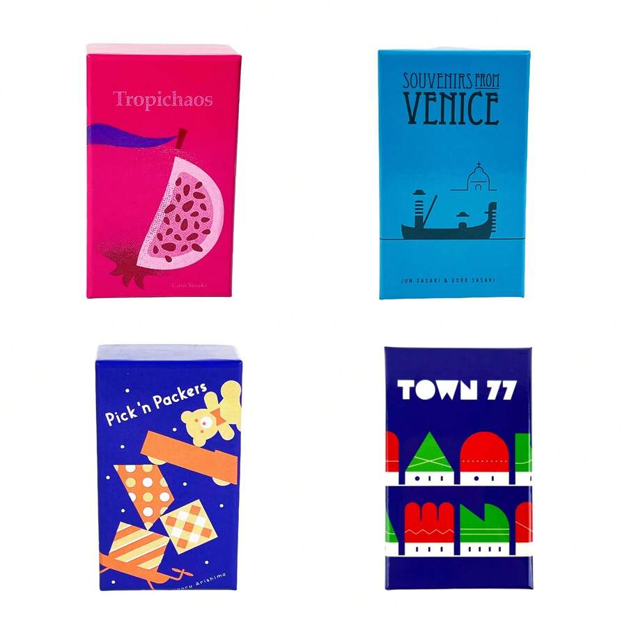 桌游 Tropichaos，Pick'n，威尼斯纪念品，Town77 - 旅行，家庭聚会，无尽乐趣，饮酒，团队破冰游戏，最佳生日礼物 - 彩色 - 查看 1