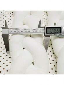 AIBOYING 1件装三股白色婴儿床围，手工编织球结软垫婴儿床围栏 - 彩色 - 查看 5