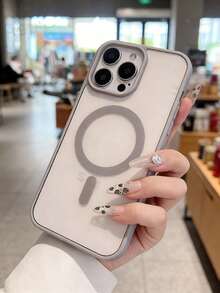 透明时尚简约磁吸手机壳，防滑防摔防震轻薄保护套，兼容 17 Pro Max、17、17 Pro、16、15、14、13、12、11 Pro Plus Max、Mini 7、8、SE、16e、7P、X、XR、Xs Max - 灰色 - 查看 4