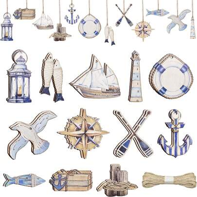 36/24/12pcs Summer Tree Ornaments, Suitable For Beach Themed Events, Birthday Parties, Christmas, Thanksgiving And Other Holidays, Bringing A Relaxing Ocean Atmosphere To Your Home!