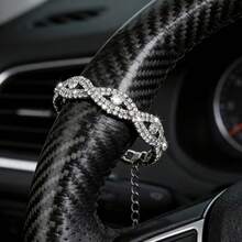Nice Cool Shiny Car Interior Decoration Rings, Shiny Stone Eye Shape Decoration Rings, Car Interior Charms, Car Steering Wheel Decoration Rings, Beautiful Bracelet Bracelet Decorations - Chain - View 6