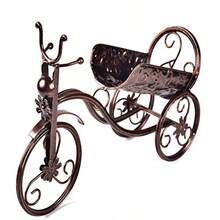 cdybox rack titular de vino de hierro forjado bicicleta forma Triciclo Art Home Décor - bronce - Ver 3