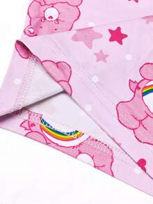SHEIN | Care Bears Blusa con cuello asimétrico estampada para mujer, crea un look vibrante y de moda, adecuada para quienes buscan un estilo personalizado - Multicolor - Ver 5