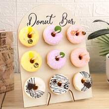 Giá đựng tráng miệng bằng gỗ, kệ trưng bày bánh kẹo cho tiệc sinh nhật có đế, kệ trưng bày bánh donut bằng gỗ MDF cho đám cưới. - Nhiều màu - Xem 8