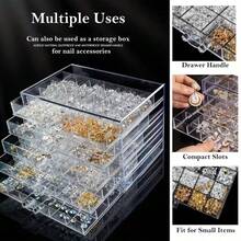 5-Layer Transparent Jewelry Storage Box With 120 Compartments, Earring Storage Box, Acrylic Jewelry Storage Box, Ring Transparent Plastic Transparent Jewelry Display Stand-Very Suitable For Ladies' Earrings, Rings, Necklaces And Bracelets, Cosmetic Storage Boxes, Jewelry Storage Boxes - Multicolor - View 4
