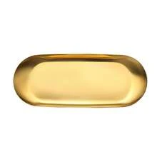 创意金属椭圆形托盘（金色），圣诞金色餐盘，水果盘，甜点盘，小吃盘，沙拉盘，蛋糕盘，适用于餐厅厨房、餐桌、厨房、圣诞节 - 金色 - 查看 14