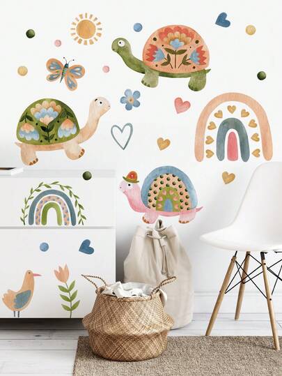 1 Set (5 Styles) Macaron Color Succulent Plant Stickers, 5 Unique Cactus Wall Decals, Perfectly Fit For Living Room, Bedroom, Study, Balcony, Glass Door, Wardrobe And Other Smooth Surfaces, Great Gift For Friends