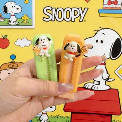  5 шт. мультяшна гумка Snoopy Push-Pull, мультяшне канцелярське приладдя для студентів, безслідне, без сміття, висувна гумка для іспитів та малювання