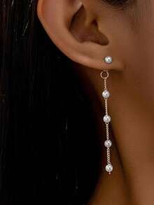 Bộ trang sức cao cấp, thanh lịch kiểu Pháp cổ điển gồm vòng tay, dây chuyền và bông tai vàng, dây chuyền xương đòn duyên dáng, ngọt ngào theo phong cách , phù hợp cho phụ nữ dự tiệc, mặc hàng ngày, lễ hội, quà tặng Ngày của Mẹ, sinh nhật, Ramadan. - Phong cách thanh lịch - Xem 9