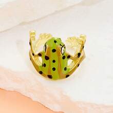 1pc Unique Frog Shaped Adjustable Ring, Suitable For Women's Daily Wear - Frog - View 6