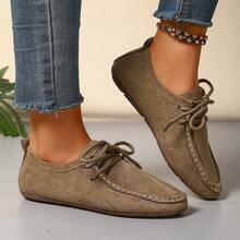 Women's Solid Color Fashion Shoes, Suitable For All Seasons - Camel - View 6
