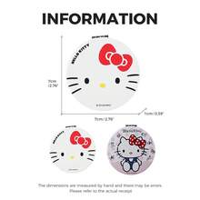三丽鸥Hello Kitty双面折叠便携镜，可爱甜美风格，轻薄便携，非常适合日常化妆和旅行使用，送给朋友的甜蜜礼物（1个） - 彩色 - 查看 9