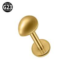 1件 G23 钛金属几何唇钉 内螺纹 三角形/圆形 耳廓 耳骨 耳软骨 耳轮耳环 身体穿刺饰品 - 如圖 - 查看 18