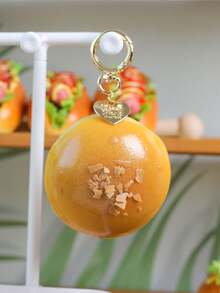 1 chiếc móc khóa hình bánh mì thủ công, mặt dây chuyền hình bánh bao bơ, vòng cổ phụ kiện thời trang đa năng cá nhân hóa dành cho bé gái, quà tặng. - Nhiều màu - Xem 8