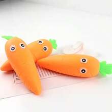 1个胡萝卜造型软萌减压玩具，创意新奇沙子挤压玩具 - 彩色 - 查看 3