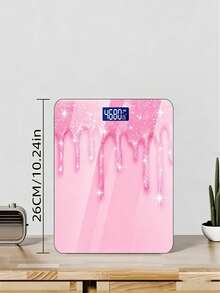 1pc Decorative 2D Digital Bathroom Scale | LED Display, Suitable For Gym And Yoga Studio, Long-Term Bathroom Use, Ideal For Fitness And Sports Enthusiasts, Uses AAA Batteries (Not Included) - Multicolor - View 7