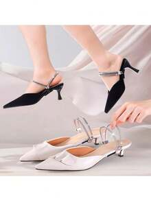 Dây buộc giày cao gót chống tuột cho nữ, dây giày đính đá, dây đai chống tuột gót, dây thun cố định, dây đai đính đá. - Nhiều màu - Xem 8
