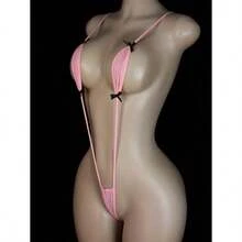 A Sexy Lingerie, Sexy Lingerie Three Points Not Off Temptation Valentine's Day New Pajamas Dating Robes Bed Passion Set Ladies Sexy Lingerie And Panties Bold Clothes Dew Foreign Land Temptation Lingerie - 粉色 - 查看 7