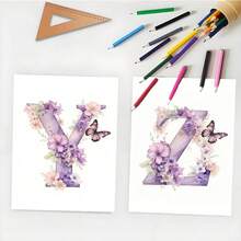 Cuaderno de espiral minimalista con inicial floral, 100 páginas con espiral, adecuado para estudio, trabajo y toma de notas, material de papel de calidad, cuaderno de bocetos, papel de alta calidad, regalo para compradores, planificador de estudio, diario temático, cuaderno. Adecuado para las 4 estaciones - A5 - Ver 9