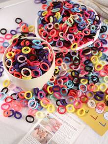 200/400/600/800/1000 Stück einfarbige Haargummis, hochelastische Haargummis, süßer und niedlicher Stil, geeignet für verschiedene Frisuren, Haaraccessoires für Damen für den Alltag, Urlaub, alle Jahreszeiten Haargummis, Haargummibänder, Haargummiseile - Verschiedenfarbig - Übersicht 5