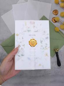 20 piezas de sobres plegados previamente, adecuados para invitaciones de 5"X7" - Semi-transparentes de 5"X7" - Se pueden usar como forros de sobres - Adecuados para bodas, cumpleaños y baby showers - transparente - Ver 4