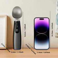 Cuchara para helado con calefacción de 2600mAh, cuchara para helado con calefacción ajustable con pantalla LED, recargable - Negro - Ver 2
