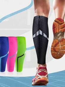 1pc Compression Leg Sleeve, Breathable Elastic Calf Support Suitable For Men And Women, Football, Fitness, Hiking, Cycling, Etc. - Multicolor - View 4