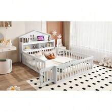 Kids Bed Frames, Headboards & Footboards - White+Solid Wood+140cm*200cm - View 6