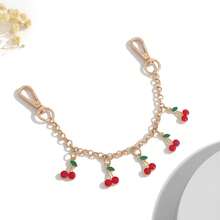 1pc Cherry Metal Wallet Chain Extender Accessory, Suitable For Crossbody Bag Strap Chain - Gold - View 4