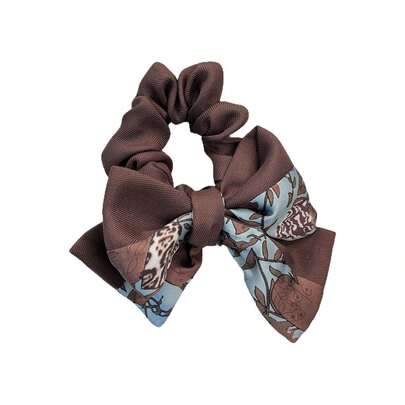 3pcs/1pc Korean Style Bow Ribbon Hair Scrunchies, Vintage Floral Fabric Hair Ties, Sweet Bun Maker Hair Accessories Suitable For Daily Wear, Dates, Photo Shoots, Gentle Hair Decor, Suitable As Mother's Day Gift Travel Accessories