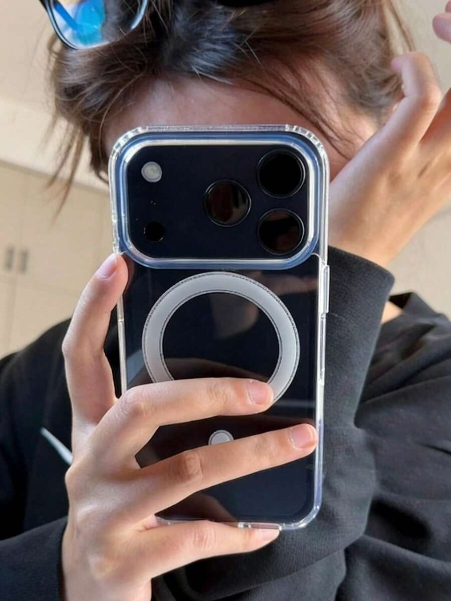 磁吸充电手机壳，兼容 17、17 Air、17 Pro、17 Pro Max，透明亚克力超薄保护壳，也适用于 13、11、16 Pro Max、15、14 Plus - 無色 - 查看 1