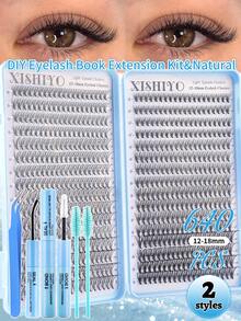 Bộ nối mi giả dạng chùm 640/544 và keo dán, bộ nối mi giả từng sợi dày dặn. - Nhiều màu - Xem 18