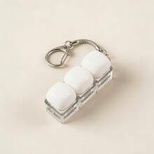 Smooth White Button, A Fun Keychain Accessory For Relax And Venting - Multicolor - View 9