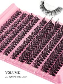 Bộ 200 sợi mi giả D-Curl 8-16mm, mi dày mềm mại, mi giả lông chồn, cụm mi tái sử dụng, cụm mi, mi giả riêng lẻ, mi giả. - Xem 4