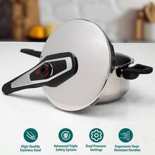 Stainless Steel Pressure Cooker – Large Induction Hob Compatible Cooker With Dual Handles For Fast Cooking At Home Or In Catering Kitchens - View 5