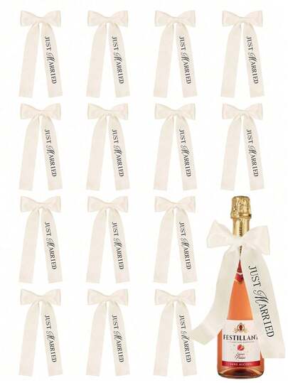 5/10 dải ruy băng polyester màu sâm panh dùng để trang trí đám cưới, phù hợp cho lễ cưới, tiệc sinh nhật, cần tự thắt nơ.