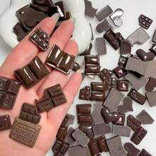 20 piezas surtidas de suministros de manualidades de resina de chocolate falso - Multicolor - Ver 2