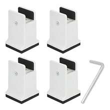 Elevadores Ajustables para Muebles 4 Uds. con Abrazadera de Tornillo Elevadores de Goma para sofá y Cama para Muebles Resistentes Blanco - Blanco - Ver 8
