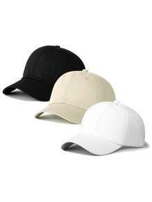 1/3 set di classici cappellini da baseball in colore unito, morbidi e assorbenti, regolabili in taglia, leggeri e protettivi dal sole, versatili e adatti per sport all'aperto, uso quotidiano, feste in spiaggia, vacanze, unisex, stile Y2K, regalo perfetto per gli amici, estivo - Multicolore - Visualizzare 1