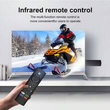 I96 D6 电视棒，便携式流媒体播放器，4K HDR 四核 64 位安卓电视系统，2.4G WiFi，适用于安卓电视棒，4K 高清流媒体设备，可用于电视和投影仪 - 黑色 - 查看 5