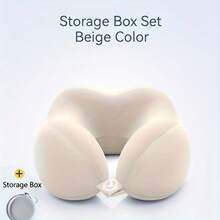 1-Pack Ergonomic U-Shape Memory Foam Neck Pillow - Portable Travel Pillow For Car & Airplane, Removable Washable Cervical Support For Adults & Students | Posture Correction Sleeping Aid For Office Nap, Long Flights, Road Trips - 玫粉色 - 查看 5