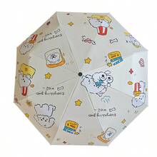 1 把自动折叠小狗雨伞，可爱卡通遮阳伞，女士防紫外线 - 彩色 - 查看 5